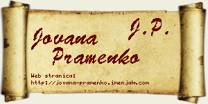 Jovana Pramenko vizit kartica